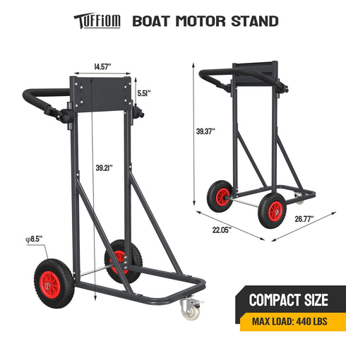 TUFFIOM 440lbs Boat Motor Engine Carrier Dolly Cart With Wheels
